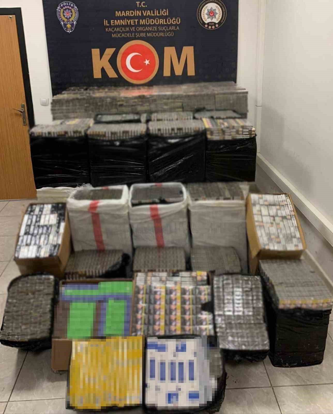 Mardin’de 40 bin paket kaçak sigara ele geçirildi