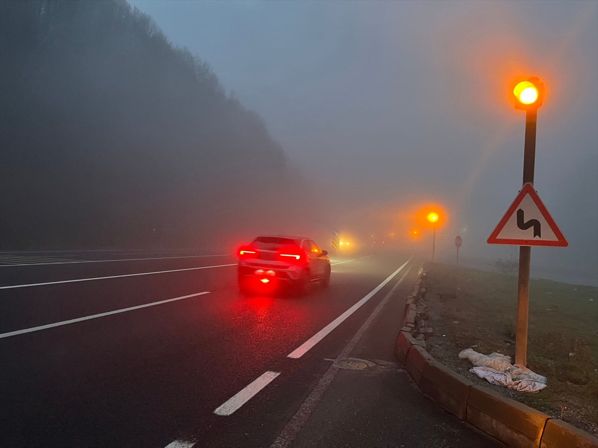 Bolu Dağı'nda sis etkili oldu Bolu Dağı'nda sis etkili oldu