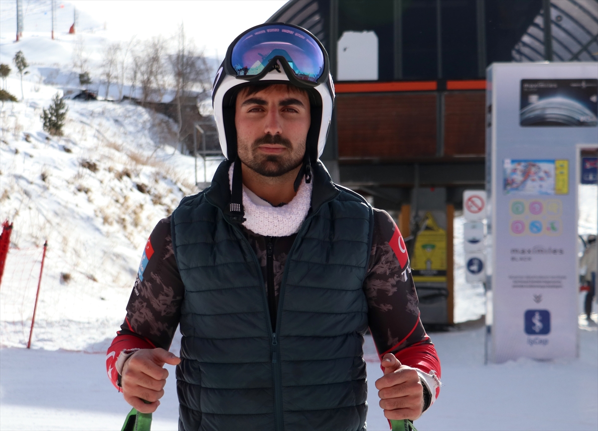 Milli kayakçı Bünyamin Çelik olimpiyat hayaliyle yoğun çalışıyor