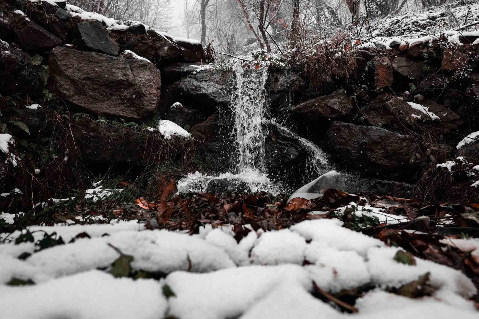 Beyaz örtü Sapanca Gölü’nü besleyen derelere can oldu
