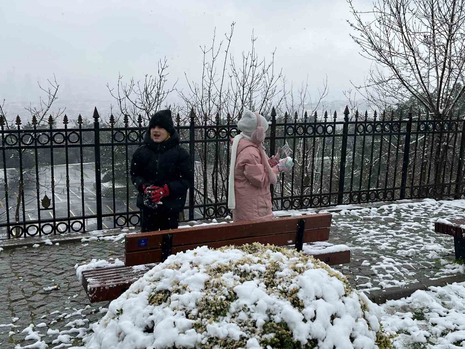 Beyaza bürünen Çamlıca’da kar topu savaşı görenleri gülümsetti
Beyaza bürünen Çamlıca’da kar topu savaşı görenleri gülümsetti