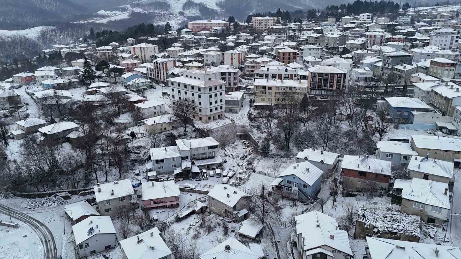 Demirköy’de kartpostallık kış manzarası
