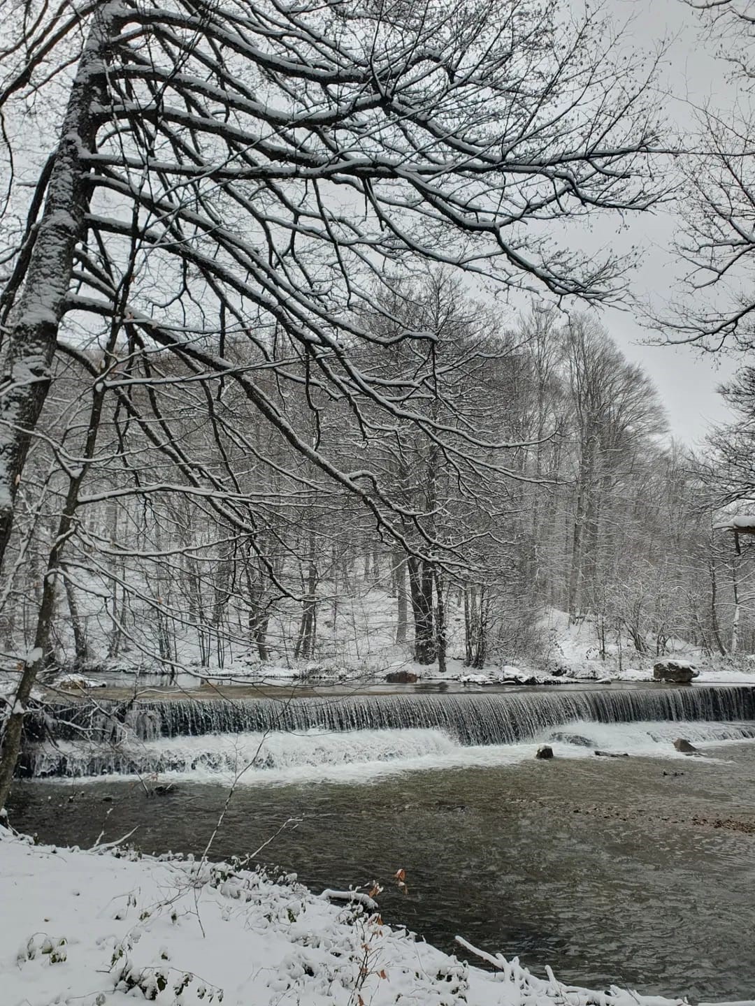 Demirköy’de kartpostallık kış manzarası
