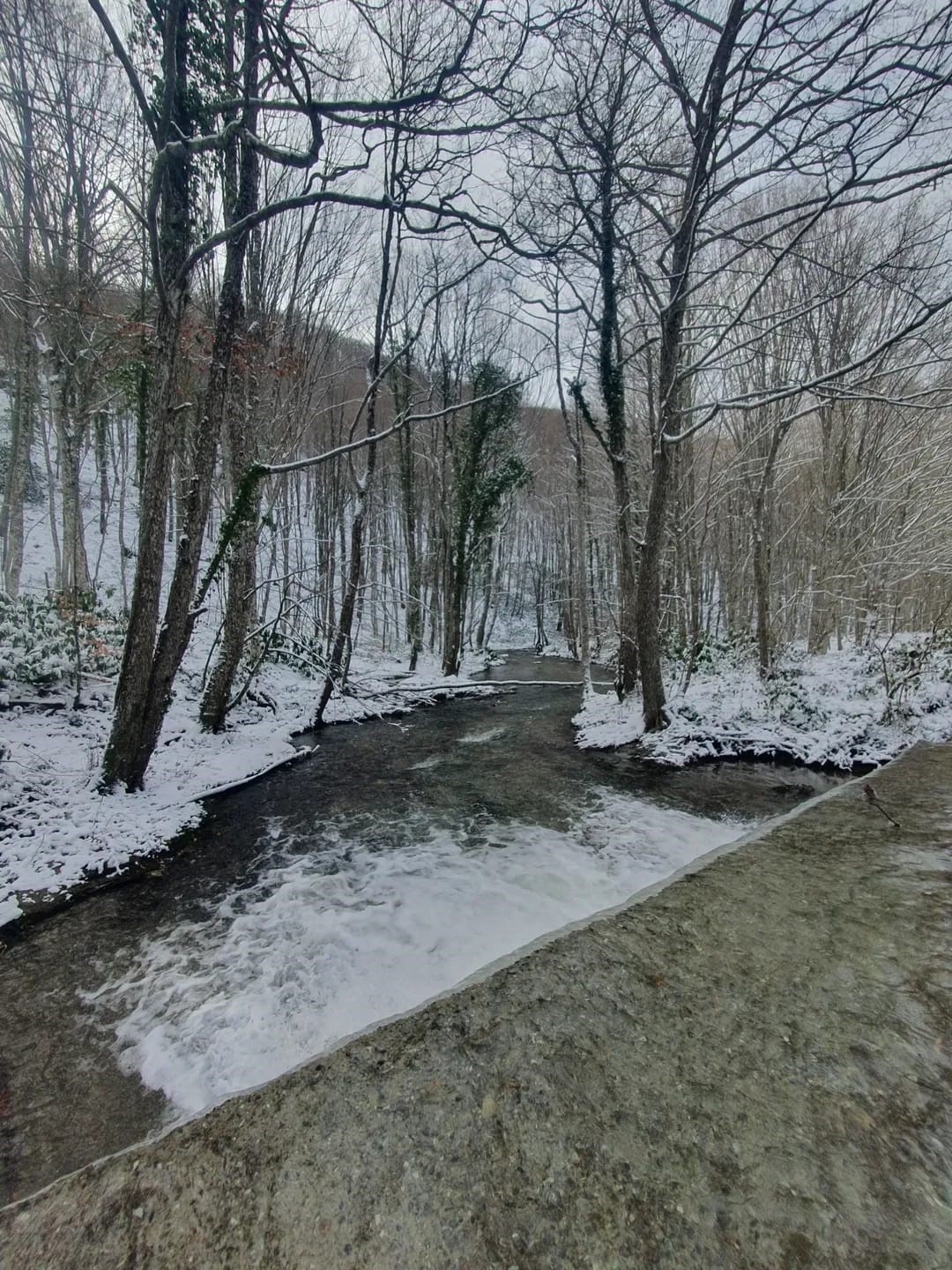 Demirköy’de kartpostallık kış manzarası
