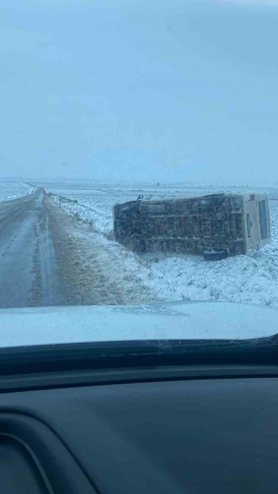 Edirne’de minibüs kazası: 1 yaralı
