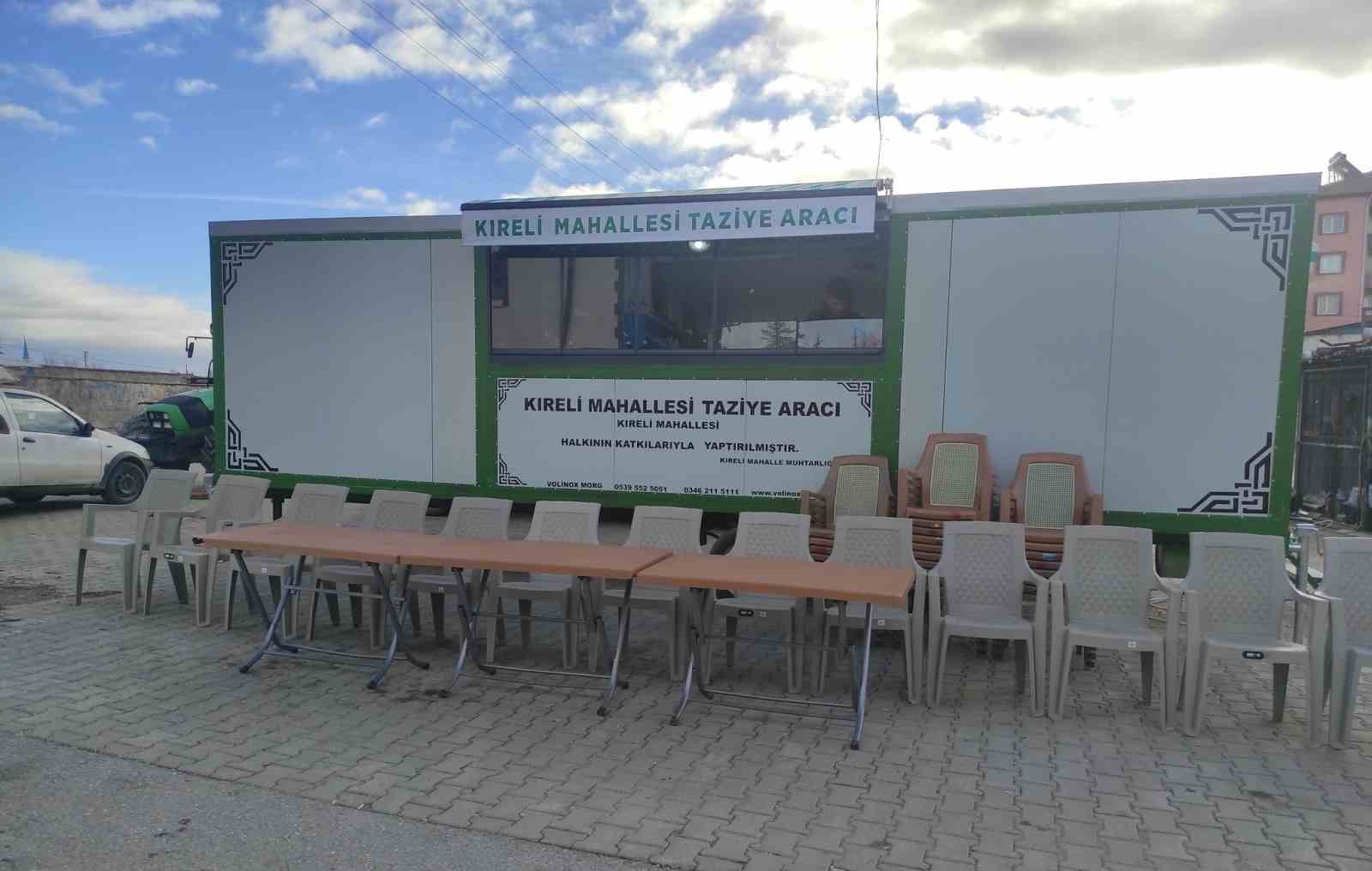 Hüyük’te hayırseverler taziye aracı yaptırdı
