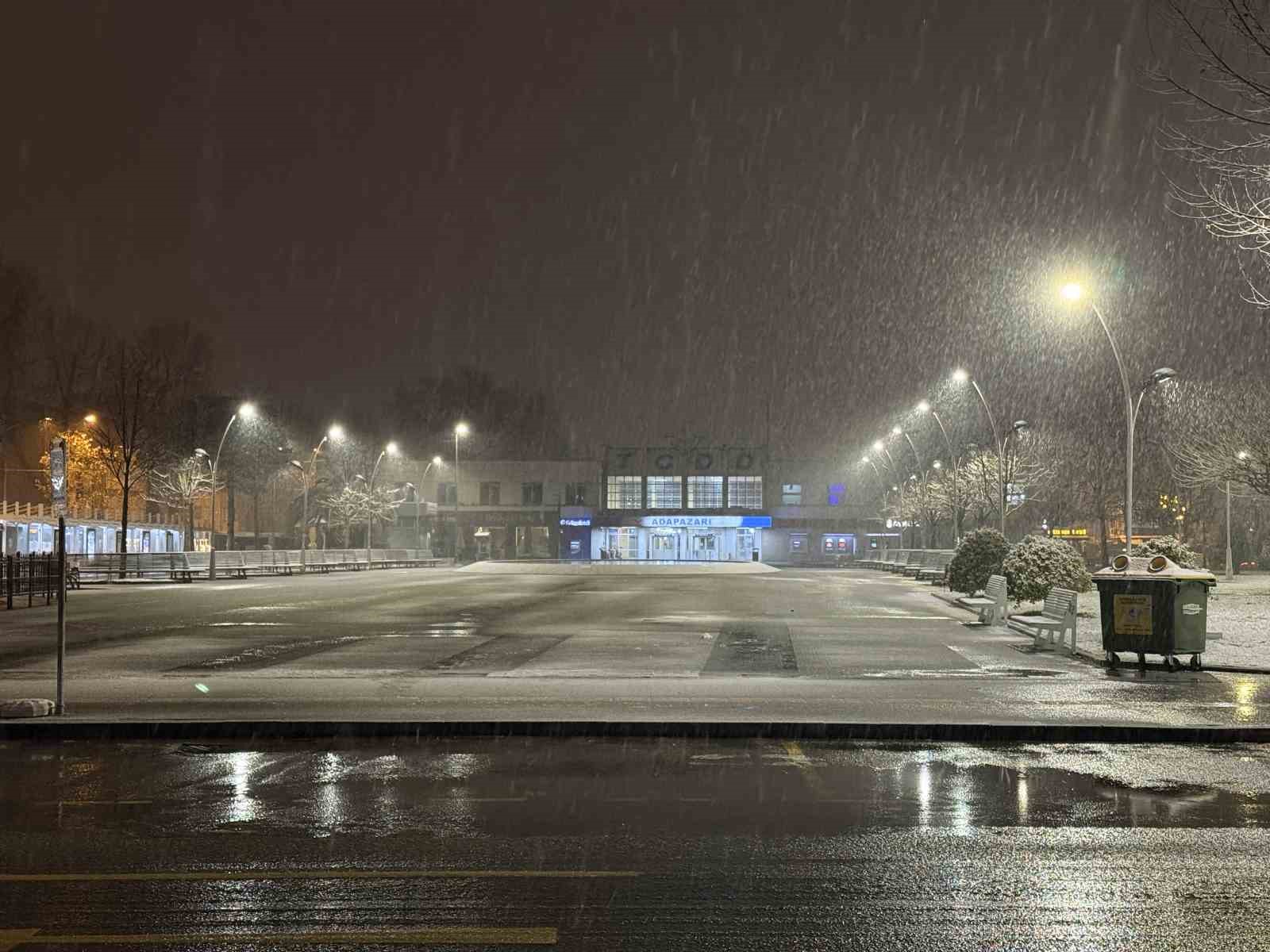 Sakarya’da lapa lapa kar yağışı başladı
