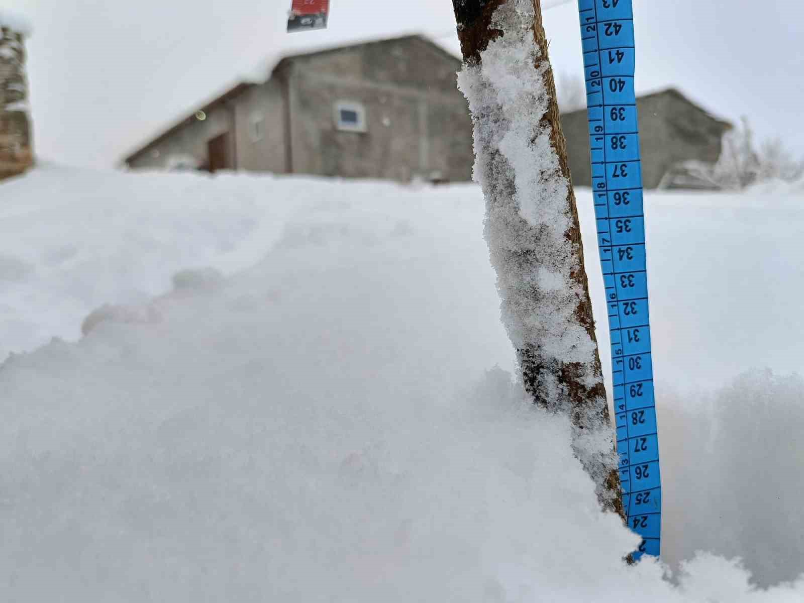Şükranlı’da kar kalınlığı 35 santimetreyi geçti
