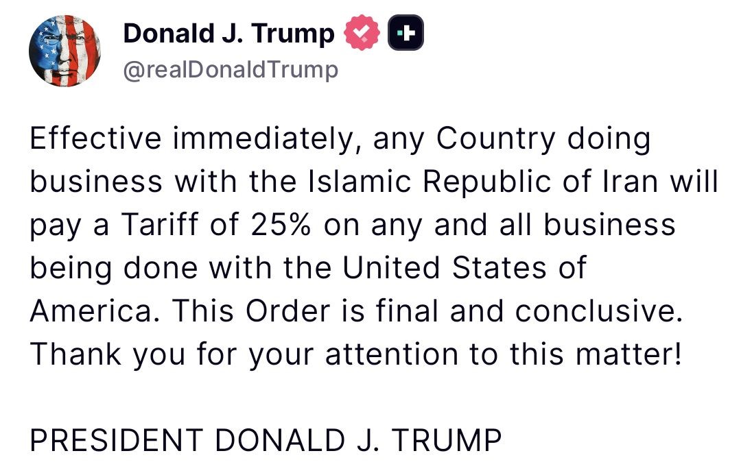 Trump’tan İran ile iş yapan ülkelere yaptırım kararı: "Yüzde 25 gümrük vergisi uygulanacak"
