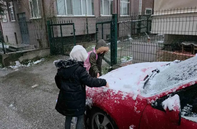 Düzce’de kar sürprizi
