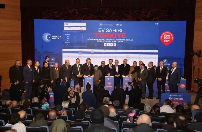 Gümüşhane’de TOKİ kura çekimiyle 940 konutun hak sahipleri belirlendi
